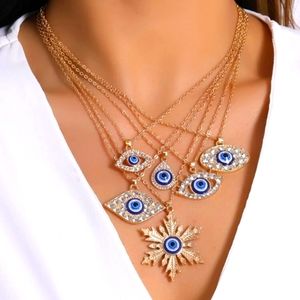 NEW GOLD EVIL EYE NECKLACE